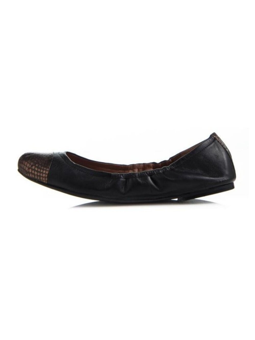 Sam Edelman Baxton 2 Ballet Flat Black Brass Snake Leather Copper Like New